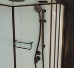 Душевая кабина Frank 100x100 F400 Black стекло прозрачное, профиль черный