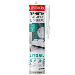 Герметик силиконовый затирка Litokol Litosil светло-серый 280 мл