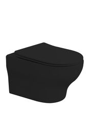 Унитаз подвесной Boheme FIORE 978-SET-B черный, с крышкой микролифт