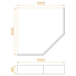 Экран для поддона RGW NT/STYLE (1000)