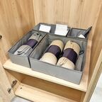 Набор коробок без крышки 31x31/15x31/15x15 см полиэстер цвет серый 4 шт