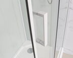 Душевая кабина Frank 100x100 F400 М White без крыши, стекло матовое, профиль белый