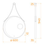Зеркало с LED-подсветкой RGW MR-01