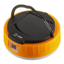 Фонарь кемпинговый Эра светодиодный 37 LED 10 Вт аккумуляторный Li-Ion пластик на солнечной батарее (Б0054044)
