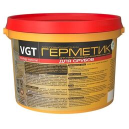 Герметик VGT для срубов, для межбревенных швов, акриловый 15000 г белый