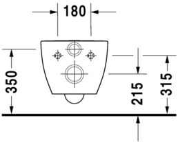 Подвесной унитаз Duravit Happy D 2 Rimless 2222090000 без сиденья