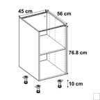Каркас напольный Delinia ID 45x76.8x56 см ЛДСП цвет белый