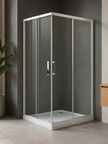 Душевой уголок Royal Bath 95х95 RB95HPD-T стекло прозрачное, профиль белый, без поддона