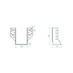 Опора бруса раскрытая OBR R 100x140x1.8