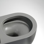 Унитаз подвесной Ceramica Nova Modena CN6063MH безободковый, с сиденьем микролифт, антрацит матовый