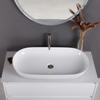 Раковина накладная BelBagno BB1349 81 см белая