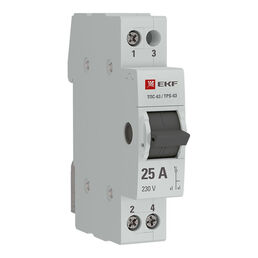 Трехпозиционный переключатель EKF PROxima ТПС-63 1Р 25А 4,5 кА 230 В на DIN-рейку (TPS125)