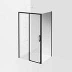 Боковая панель Kerama Marazzi Vetro 90х195 VE.90.FP.BLK.M стекло прозрачное, профиль матовый черный