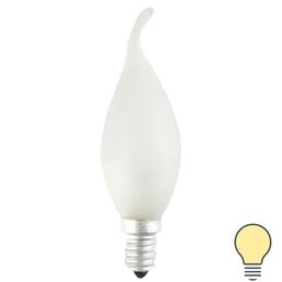 Лампа накаливания Bellight свеча на ветру матовая E14 40 Вт свет тёплый белый