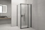 Душевой уголок Royal Bath 90х100 RB HPVD-C-BL стекло матовое, профиль черный