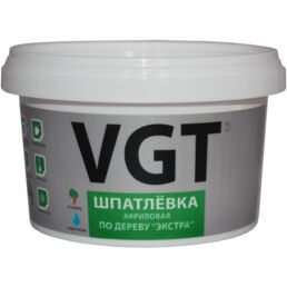 Шпатлевка VGT акриловая по дереву "экстра", Дуб светло-серый, 1 кг