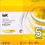 Комплект светодиодной ленты IEK Неон LSR5-2835WW120 120 диод 8 Вт/м 220 В 50 мм IP65 5 м теплый белый свет