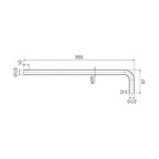 Держатель для верхнего душа Iddis Built-in Shower Accessories 350 мм настенный латунь черный (001BB35i61)