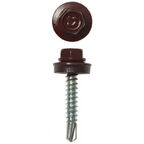Саморез КР св. 4,8х35 RAL-8017  шоколад. корич   60 шт  - коробка с ок Tech-Krep 112034