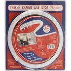 Гибкий карниз для штор в комплекте 3.5 м пластик цвет белый