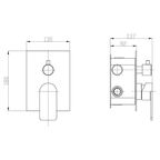 Смеситель для ванны и душа BelBagno Nova NOV-SDM-IN матовый хром