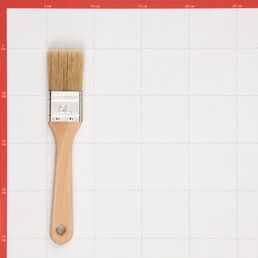 Кисть плоская натуральная щетина деревянная ручка Wenzo Wood 35х12 мм для эмалей и лаков на алкидной основе