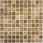 Мозаика Mir Mosaic Natural i-Tilе светло-коричневая из натурального камня 298х298х4 мм глянцевая