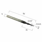 Фреза DJTOL NL2QX4.15.0.5 спиральная двухзаходная конусная сферическая (по дереву, композиту (АКП), пластику)