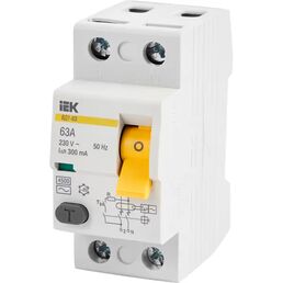 УЗО IEK ВД1-63 2Р 63 А 300 мА 4.5 кА AC