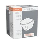 Подвесной унитаз Cersanit City 64822 безободковый, с крышкой микролифт, белый