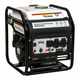 Kranz Генераторы KR-16-1143 Генератор инверторный KR3500IO, 3,5кВт, 230В, 7л, открытый корпус, ручной старт