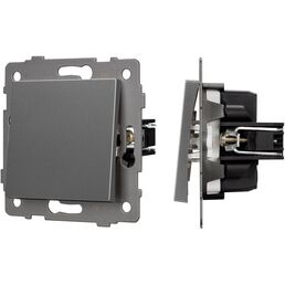 Механизм выключателя одноклавишный непроходной SWT-MK01-PL-GR-V (250V, 10A) (Arlight) 049869