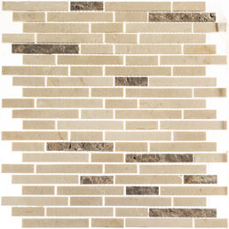 Мозаика Mir Mosaic Natural S-line бежевая из натурального камня 305х305х10 мм глянцевая