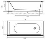 Ванна акриловая Am.Pm Sense 170х70 W75A-170-070W-KL