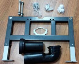 Комплект подвесной унитаз с инсталляцией SantiLine SL-5032 безободковый с сиденьем микролифт, белый