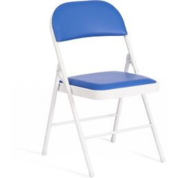 Стул складной FOLDER (mod. 3022G) / 1 шт. в упаковке (Металл,Экокожа /Синий,Белый) Tetchair