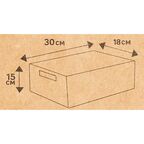 Корзина с крышкой для хранения 30x15x18 см бумага цвет коричневый