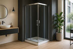 Душевой уголок Royal Bath 100х100 RB100 HPD-T-CH стекло прозрачное, профиль хром, без поддона