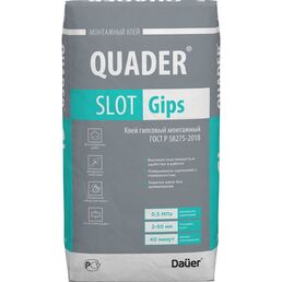 Гипсовый монтажный клей для ПГП Dauer quader slot gips 31492