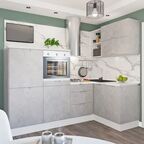 Угол для кухонного шкафа Берлин 4x76.5 см Delinia ID МДФ цвет серый