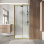 Душевой уголок Niagara Nova 90x100 NG-44-9ASG-A100SG-34 стекло прозрачное, профиль золото брашированное