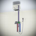 Встраиваемый душевой комплект с верхним душем Timo Selene SX-2039/03SM черный матовый