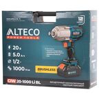 Гайковерт аккумуляторный ударный Alteco CIW 20-1000 LI BL, 20 В Li-Ion 5 Ач, 1000 Нм