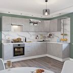 Фасад для кухонного шкафа Берлин 59.7x38.1 см Delinia ID МДФ цвет серый