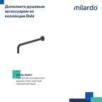 Лейка для верхнего душа Milardo Dale DAL25B0M64 круглая цвет черный матовый