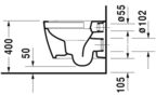 Подвесной унитаз Duravit ME By Starck 2530090000 + сиденье SoftClose 0020190000