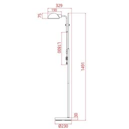 Светильник напольный ARTE LAMP A7055PN-1BK