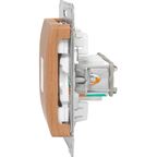 Розетка компьютерная встраиваемая Systeme Electric Glossa RJ45 cat 5E цвет дуб