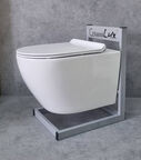 Унитаз подвесной CeramaLux 2196-2 белый, с крышкой микролифт