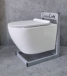 Унитаз подвесной CeramaLux 2196-2 белый, с крышкой микролифт